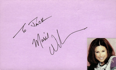 Marie Wilson Signed Auto 3x5 Index Card As the World Turns | eBay
