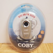 Coby CX-71 Mini AM/FM Radio W/Earphones DBBS 2005 Vintage NOS