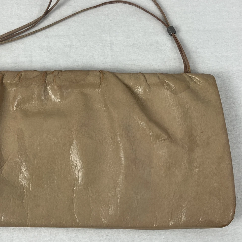 Sergio Rossi Leather Clutch Shoulder Beige Bag - Image 3 of 4