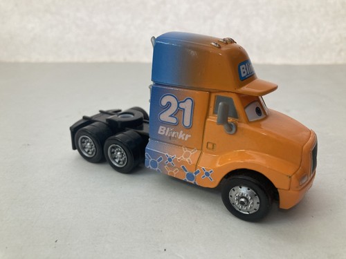 Disney Pixar CARS Blinkr #21 Truck Hauler Blue/Orange Cab Only - Great Condition - Picture 8 of 8