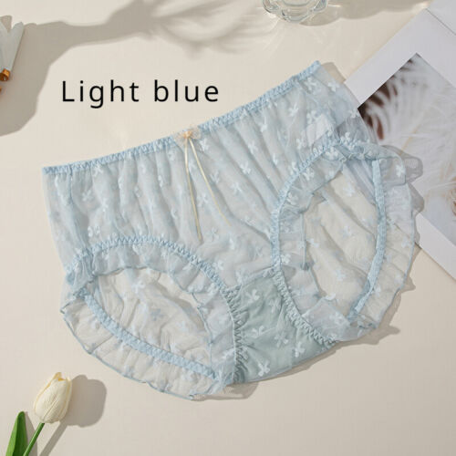 Übergröße Damen Spitze Netz Rüschen Slip Höschen Unterwäsche dehnbar Dessous sexy - Bild 8 von 35