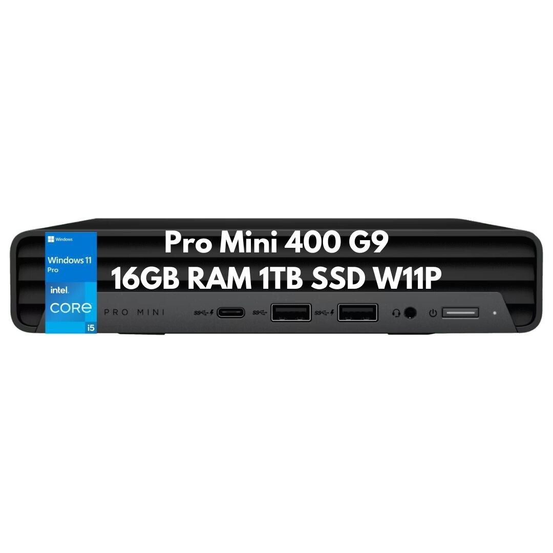 New HP Pro Mini 400 G9 Desktop i5-13600T 16GB 1TB SSD WiFi New HP Pro Mini 400 G9 Desktop i5-13600T 16GB 1TB SSD WiFi