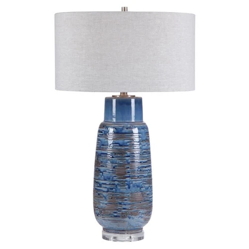 Bowery Hill Contemporary Table Lamp in Aged Indigo - Picture 1 of 6