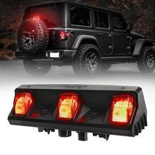 3rd High Stop Brake Light Lamp Taillight For Jeep Wrangler JL 2018+ Smoked Red
