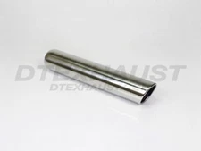DT-243518RSL EXHAUST ROLL SLANT STAINLESS TIP 2.25" INLET 3.5" OUTLET 18" LENGTH