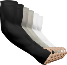 6 Pares De Mangas De Brazo Para Hombres Y Mujeres Proteccion Solar UV Brazos