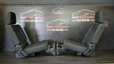 2017 FORD EXPEDITION LH & RH CLOTH 2ND ROW REAR BACK SEATS EBONY TRIM CODE CH
