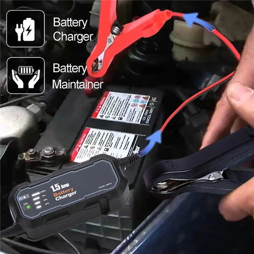 1500mAh Automatic Smart Battery Charger 12V Portable Car Auto Trickle Maintainer - Picture 12 of 13