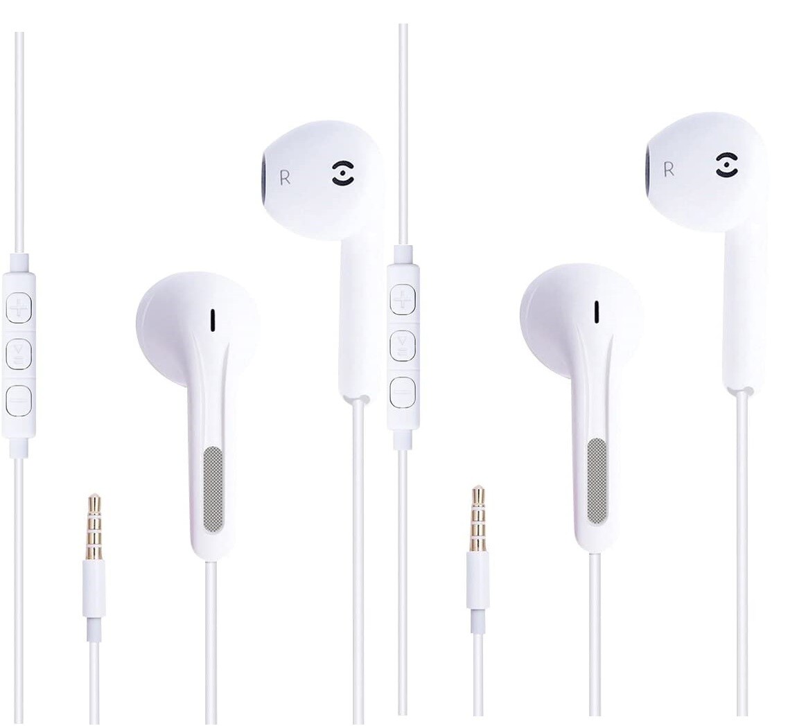 Pack In-Ear Wired Earphones Stereo Ear buds Headphone with