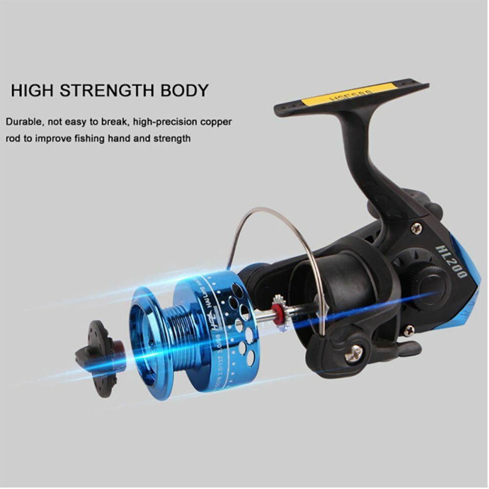Fishing Tool Spinning Fishing Reel With Line Round Mini Micro Small Wheel