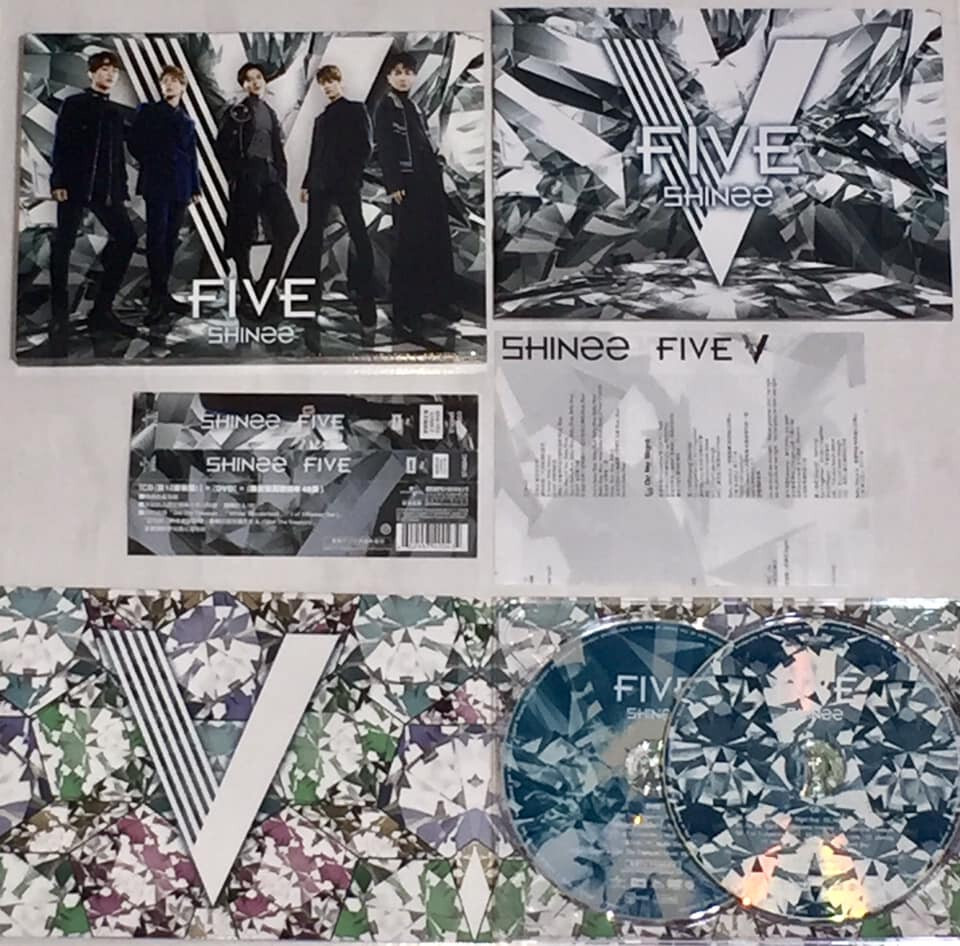 Shinee 2017 FIVE Taiwan OBI Ltd Box CD+DVD + 48P Photobook