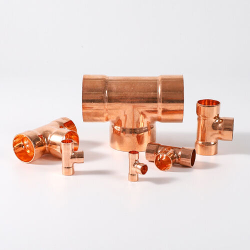 Equal Copper Tee T Shape Plumbing Pipe Fittings T-Piece Tube 16-42mm Replacement - Bild 2 von 9