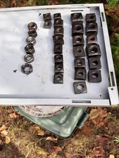 ANTIQUE 29 MICELANEOUS MOSTLY SQUARE  NUTS