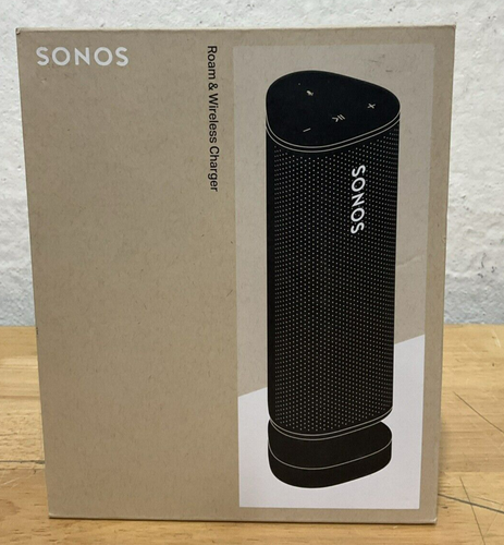 Sonos Roam + Wireless Charger Black Wireless Portable Speaker Black Waterproof