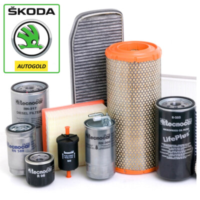 KIT Tagliando 4 Filtri + Omaggio Per SKODA OCTAVIA II 1.9 TDI BKC (77kW/105CV) 05/04-02/06