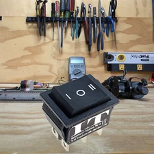 DPDT 20A Maintained Rocker - Switch 6 PIN on/off/on 12V 24V DC 1/4 quick plug