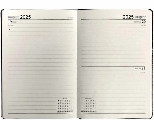 2025 Diary A4/A5/A6 Page a Day/Week to View Diary Hardback Casebound Black cover - 第 11/25 張圖片