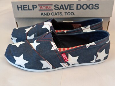 BOBS From Sketchers Memory Foam Womens 34216 Summer Spark 8 4th of July Stars