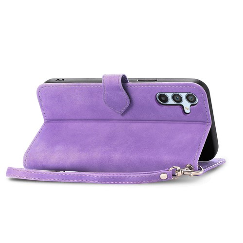 Zipper Flower Leather Card Wallet Cover Case For A05 A05s A15 A25 5G - 第 6/17 張圖片