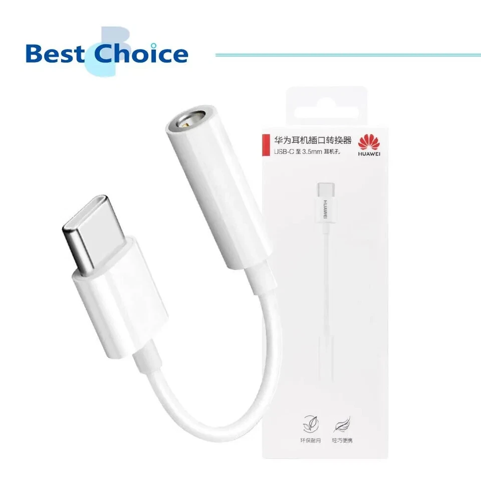 Original HUAWEI Official USB-C to 3.5mm Jack Audio Adapter (CM20) - White - Image 2 of 2