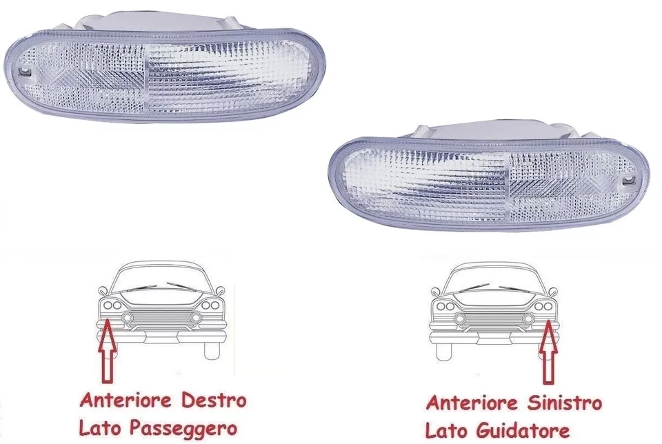 SET 2 FANALE FANALINO FRECCIA ANTERIORE PER VW NEW BEETLE 98 INDICATORE PARAURTI - Immagine 2 di 4