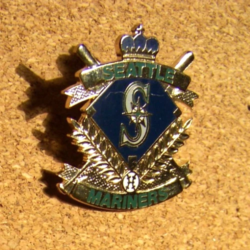 Seattle Mariners logo crest lapel pin v2 1994 MLB - Picture 3 of 13