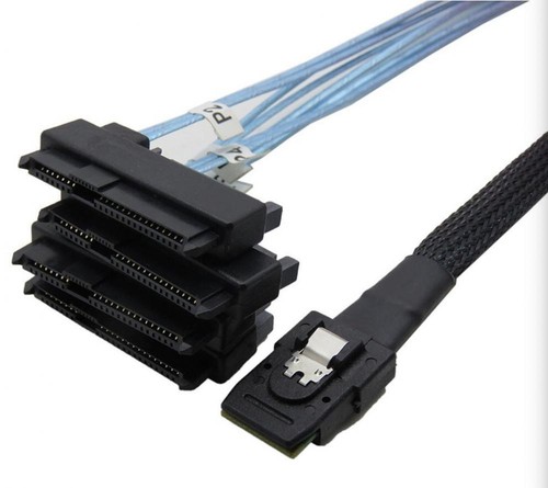 Internal Mini SAS 36Pin SFF-8087 to 4 x 29Pin SFF-8482 SATA Power Cable - 1m - Afbeelding 2 van 9