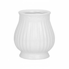 White Vase Minimalist Ceramic Look Vase for Living Room, Tv Cabinet