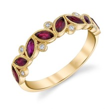 Brand new with tags, 18k yellow gold ruby dia...