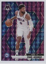 2024-25 Panini Mosaic Purple Mosaic Prizm 76/99 Paul George #14 14o5