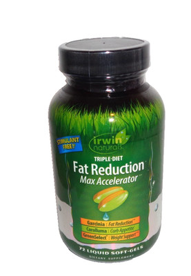 IRWIN NATURALS Triple Diet Max Accelerator Fat Reduction 72 Softgels EXP 07/26