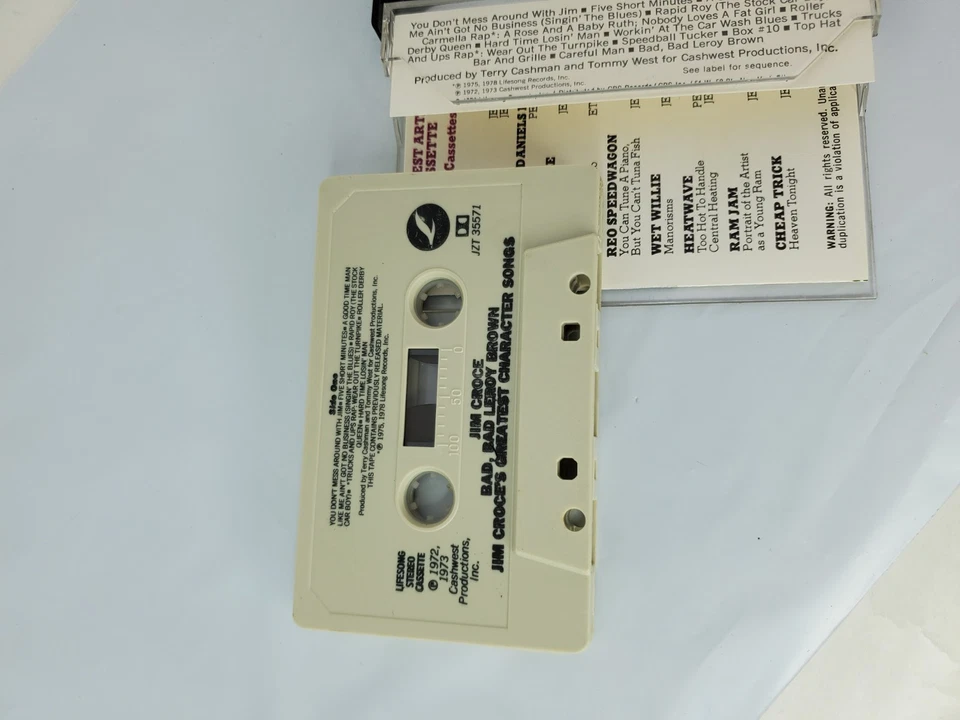 Jim Croce Photographs and Memories Greatest Character Songs Cassette Tape - Rare - Image 4 of 4