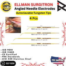 4Pcs Ellman Surgitron Angled Needle Electrodes Cautery Tungsten Sharp Tip New CE