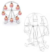 Cupcake Ferris Wheel Stand, Rotatable Iron Cake Holder, Eight Cupcake Display...