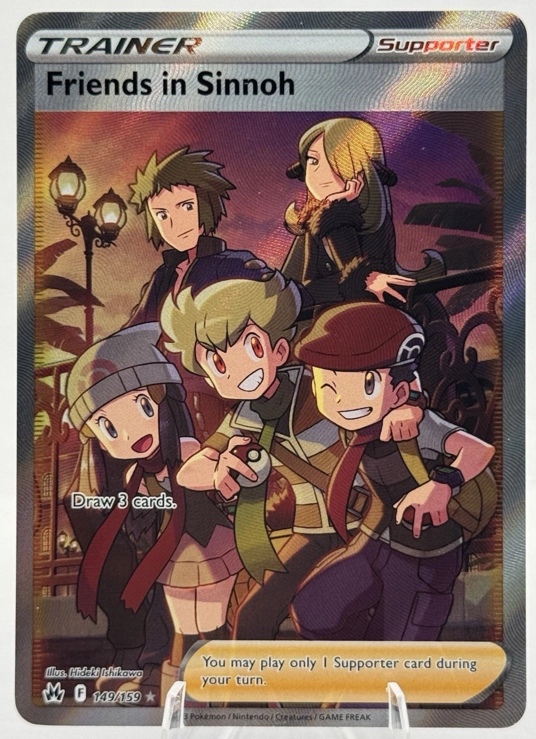 Pokémon Friends in Sinnoh 149/159 Crown Zenith Ultra Rare Full Art Holo NM