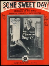 Some Sweet Day sheet music Dorothy Mackaill Children of the Ritz 1929