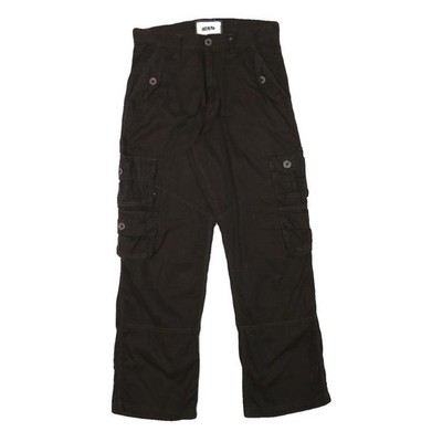 PJ Herren Cargohose Schwarz Baumwollmischung Regular Fit W30 L29 Reißverschluss