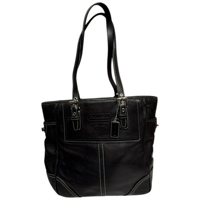 Coach Legacy Classic Leather Purse Black F0720-F11396 Double Handle Tote Bag