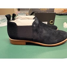 G.H. Bass  Co. "Brooke" Black Suede Chelsea Ankle Boots