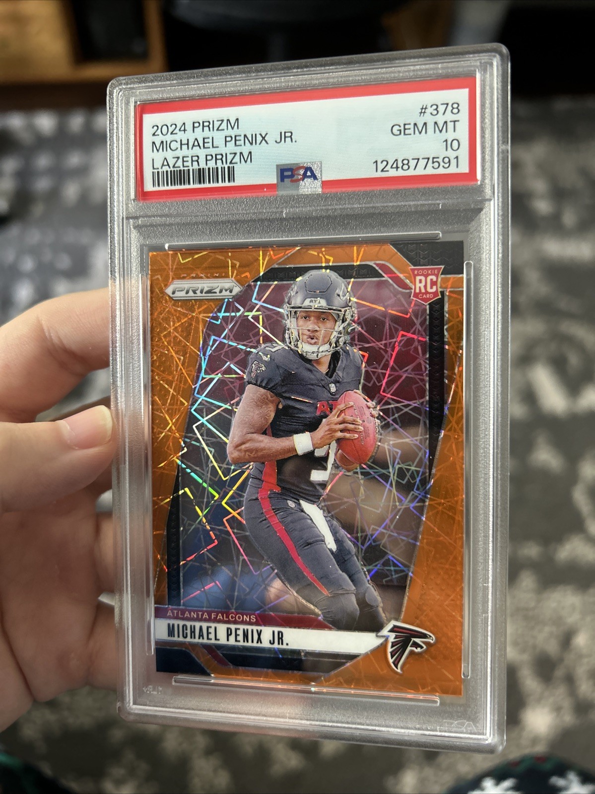 2024 Prizm Michael Penix #378 Lazer Prizm PSA 10
