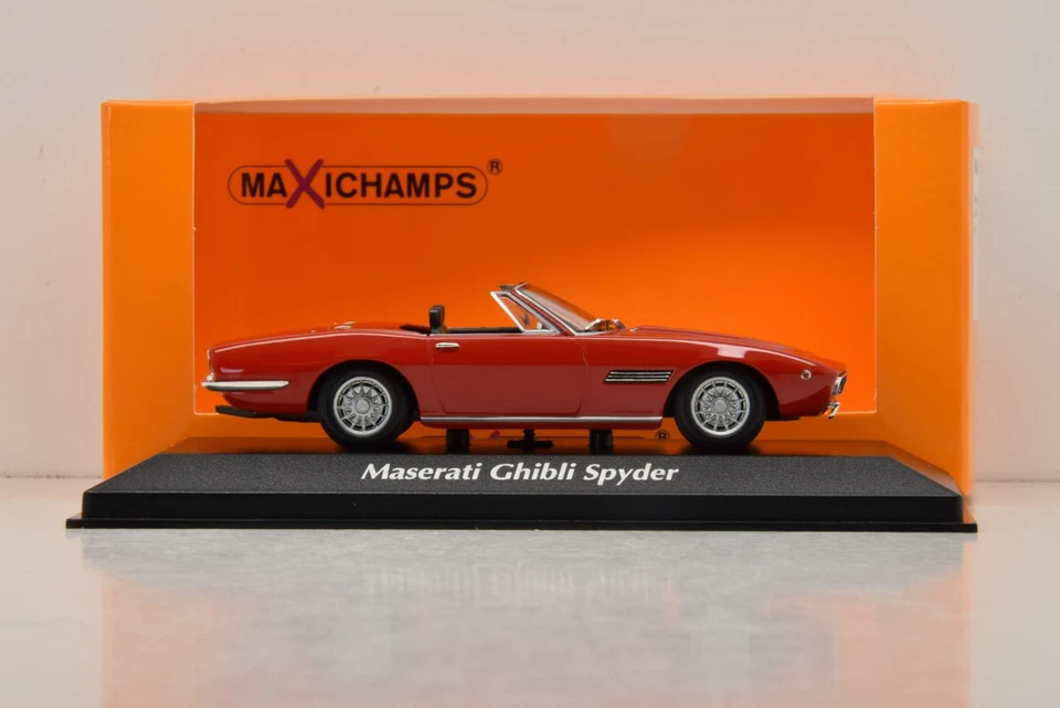 MASERATI GHIBLI SPYDER 1969 RED MAXICHAMPS 1/43 NEUF EN BOITE - Photo 2/4