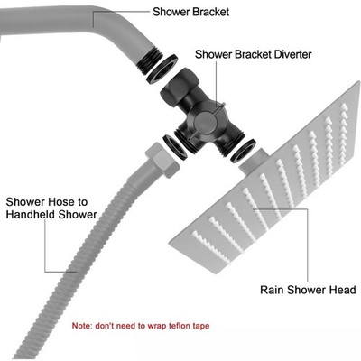 Kompaktes 3 Wege Umschaltventil T Adapter für optimierten Wasserdurchfluss auf