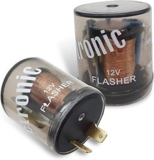 2-Pin Electric Flasher Relay, 2 PCS 12V LED Flasher, LED Turn Signal Relay, Univ