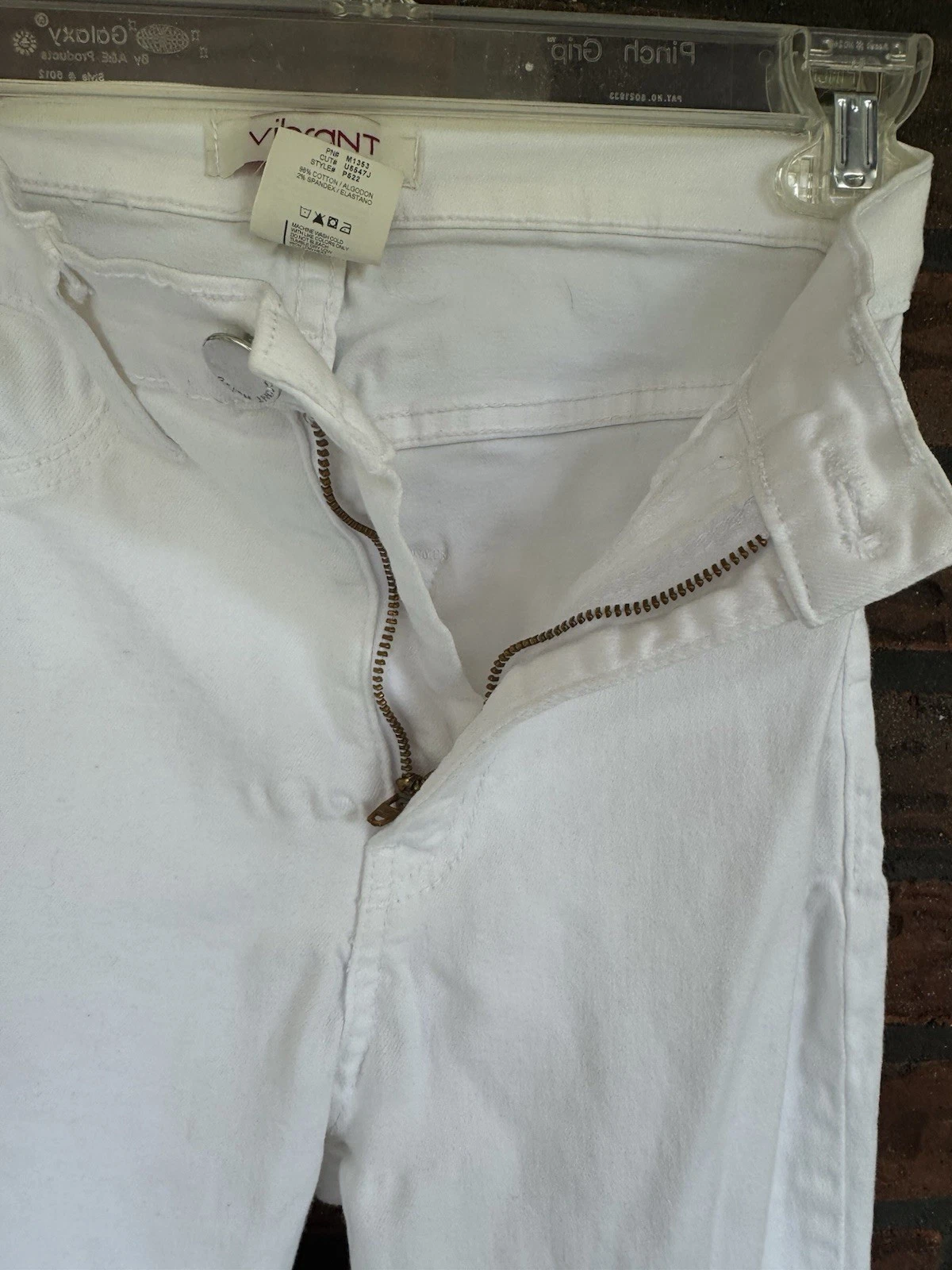 MIU MIU Pantaloni denim jeans elasticizzati bianco tinta unita Miu Bell Bottoms vibranti taglia 5 26 vintage