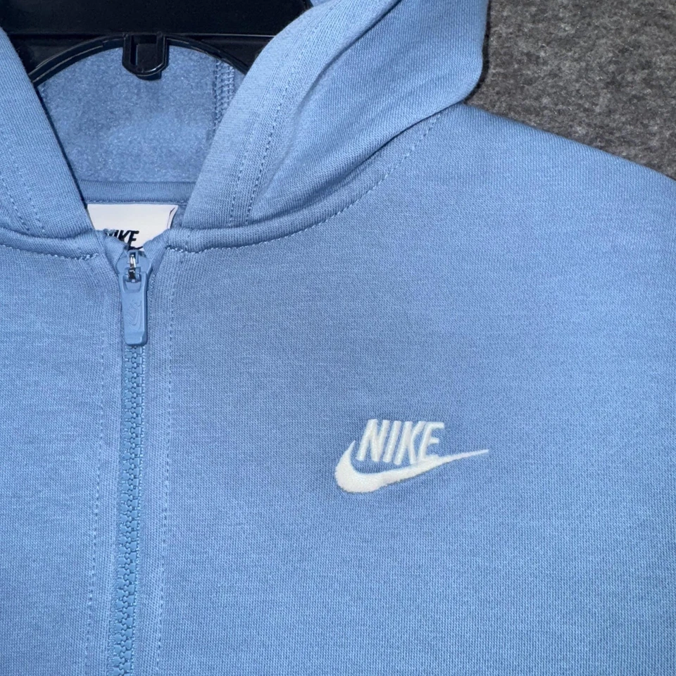 Sudadera con Capucha Nike Niños Grande Azul Cremallera Completa FD3004-429 Swoosh Logo Atlética Foto 2 de 4