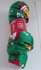 Garfield Mens Sleep Pants W/Pockets. Size Small NWT Green Christmas Holiday PJs