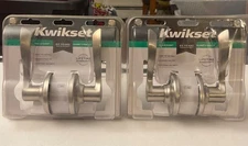 Lot of 2 Kwikset Balboa Passage Hall/Closet Door Lock Lever Handle Satin Nickel