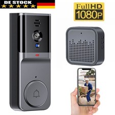 Türklingel mit Kamera WLAN Video Funkklingel HD Ring WiFi Nachtsicht Doorbell DE