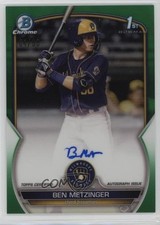 2023 Bowman Chrome Prospect Green Refractor /99 Ben Metzinger #CPA-BM Auto s5j