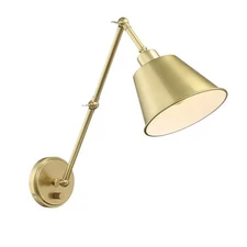 Crystorama Mitchell 30" Wall Lamp in Aged Brass